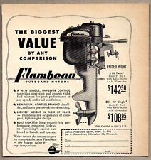 1951 Print Ad Flambeau Outboard Motors 5 HP Twin & 2.5 HP, Milwaukee,WI picture