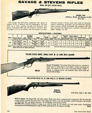 1976 Print Ad of Savage Model 340, 65M & Stevens 72 Crackshot Rifle picture