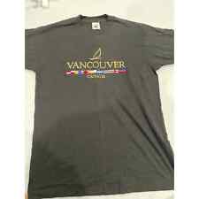 Vintage Vancouver Shirt Adult Large Black Canada Casual Mens Single Stitch 90s picture