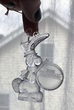 Vintage 1992 Clear Plastic Drumming Energizer Bunny Ornament Christmas Holiday picture