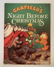 vintage (1988) garfield's night before christmas book picture
