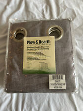 Plow & Hearth Madison Double Blackout curtain pair - grommet top Stone 40x84 picture