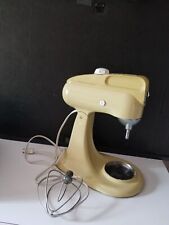 Vintage KitchenAid Mixer 10 speed Model 4-C Yellow WhiskTested Works picture