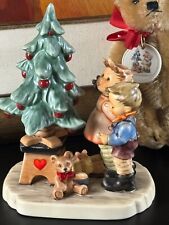 Wonder Of Christmas Goebel Hummel Figurine With Steiff Bear Gift picture