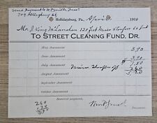 1916 Street Cleaning Fund Billhead Assessment Hollidaysburg, PA picture