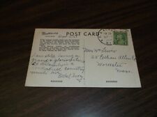1938 FRED HARVEY SANTA FE KC & ALBUQUERQUE TRAIN #20 RPO HANDLED POST CARD  picture