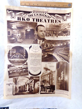 1933 Newspaper article Vintage RKO movieTheatres ALBANY NY area C.H. Buckley picture