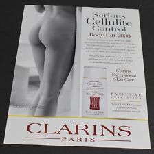 2000 Print Ad Cellulite Control Female Figure Clarins Paris Long Legs art Beauty picture