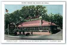 c1930s Angelo's Place Halfway Between New Orleans and Mobile Gulfort MS Postcard picture