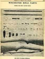1955 4pg Print Ad of Winchester Model 72 69A & 75 Rifle Parts List picture