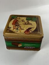 1994 Snickers Tin Norman Rockwell Santa and Helpers Vintage Christmas Candy Tin picture