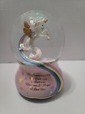 Bradford Exchange Grandaughter You Are Magical Unicorn 🌈 Glitter Globe Used picture