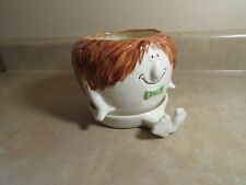Vintage Fitz and Floyd  Ceramic Funny Face Flower Planting Pot Container picture