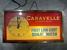 vintage BULOVA/CARAVELLE LIGHT UP CLOCK Dealer Display Watch Original Works Nice picture