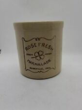 Roseville RRP Co. Advertising Stoneware Pottery Crock Robison Ransbottom Rose picture