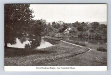 East Northfield MA-Massachusetts, Perry Pond & Bridge, Souvenir Vintage Postcard picture
