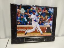 Addison Russell Chicago Cubs 10 1/2 x 13 Black Marble Plaque With 8x10 Photo picture
