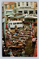 St George Grenada-West Indies, Main Square, Market Place, Vintage Postcard picture