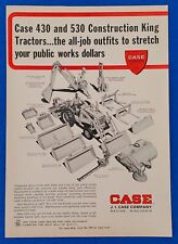 1965 CASE 430 & 530 CONSTRUCTION KING TRACTOR LINEUP ORIGINAL CLASSIC PRINT AD picture