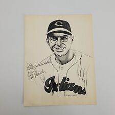 SIGNED AUTOGRAPH MEL HARDER CLEVELAND INDIANS GUARDIANS PRINT BY S. MACEWEN picture