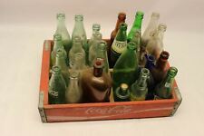 Vintage Coca Cola Wooden Soda Pop Woodstock bottle Crate With Vintage Bottles picture