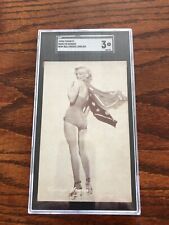 RARE ORIGINAL VINTAGE Marilyn Monroe 1947-1966 Exhibit Supply Co.  Card SGC 3 picture