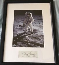 Buzz Aldrin autograph signed custom framed w/ Apollo 11 8x10 moonwalk photo JSA picture