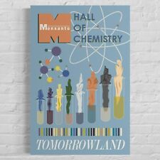 Retro Disneyland Poster Art- Hall of Chemistry 12x18 picture