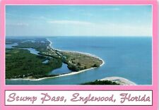 Postcard Vintage Stump Pass, Englewood Florida Pink Border picture