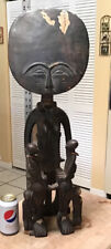 Antique Maternity Ghana Large Wooden African Primitive Statue 29” Tall Akua’ba picture