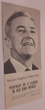 Vintage 1968 Senator Eugene McCarthy DFL President Portrait of A Leader Brochure picture