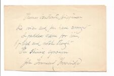 1900s Author John Townsend Trowbridge Letter to Poet Thomas Wentworth Higginson picture