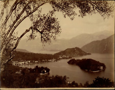 Italy, Lake Como, general view, Nessi Vintage print, albumin print  picture