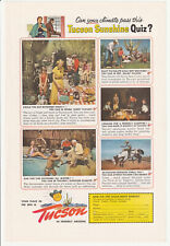 1953~Tucson Arizona AX~Vacation~Rodeo~Camping~Vintage 50s MCM Print Ad picture