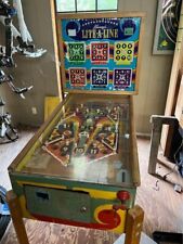 KEENEY'S LITE-A-LINE Vintage Wood Rail Pinball Machine Game - SUPER RARE picture