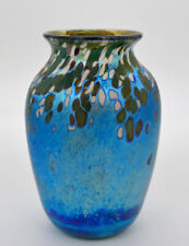 Blue Luster Vase With Multi-Color Oil Spot Design. Blown Glass by Saul Alcaraz picture