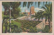 Wilshire Boulevard through Westlake Park Los Angeles California Postcard picture