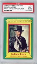 Topps 1981 Raiders of the Lost Ark #2 Indiana Jones PSA 9 OC MINT Rookie POP 10 picture