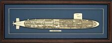 Wood Cutaway Model of Submarine USS Sturgeon (SSN-637) - Made in the USA picture