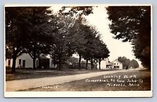 DS3/ Norvell Michigan RPPC Postcard c1910 Commercial Street Homes  101 picture