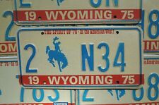One or More 1975 1976 1977 WYOMING State BICENTENNIAL License Plate Tags picture