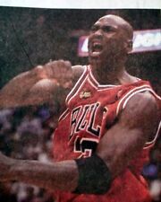 Michael Jordan & Chicago Bulls Wins 6th NBA Basketball TITLE 1998 L.A. Newspaper picture