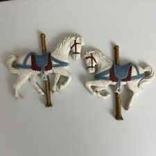 2 Vintage Plastic HOMCO INC Horse Carousel Wall Hangings picture