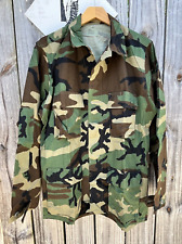 M81 Woodland BDU Shirt Ripstop Small Long 1985 Early Style Unissued 100% Cotton picture