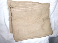 Vtg 50s 60s Fabric Yardage 8 1/2 Linen Wool Tan Peach Flecks Woven Semi Sheer picture