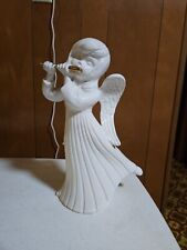 Vintage Atlantic Mold Angel Girl Playing Flute Ceramic Christmas 12