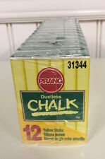 VINTAGE Prang Hygieia Yellow 31344 Dustless Board Chalk NOS 12 Boxes 144 PIECES picture