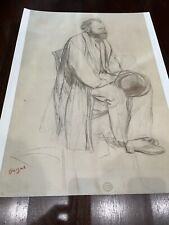 Rare XL 1964 Poster Museum  Edouard Manet in a pencil sketch made by Edgar Degas picture
