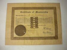 Antique 1923 Georgia Cotton Growers Certificate of Membership 20s  picture