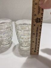 Vintage Federal Glass Iridescent Yorktown ThumbprinJuice Tumblers Set of 2 IA S picture